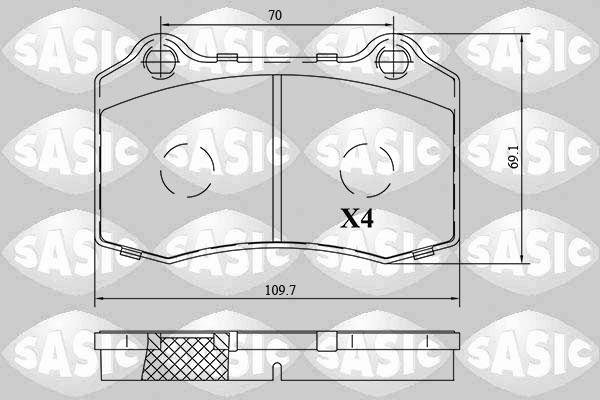 Sasic 6210093 - Kit de plaquettes de frein, frein à disque cwaw.fr