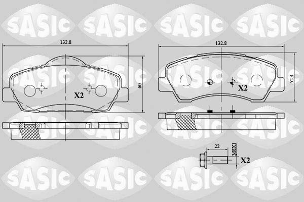 Sasic 6210049 - Kit de plaquettes de frein, frein à disque cwaw.fr