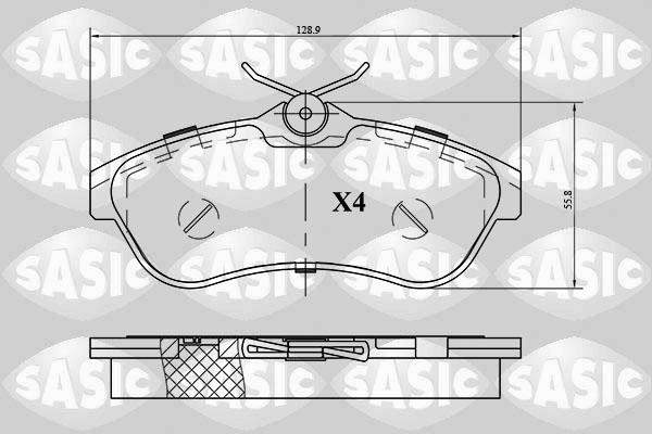 Sasic 6210044 - Kit de plaquettes de frein, frein à disque cwaw.fr