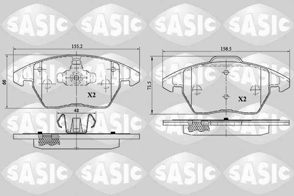 Sasic 6210046 - Kit de plaquettes de frein, frein à disque cwaw.fr