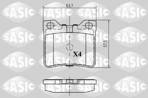 Sasic 6210041 - Kit de plaquettes de frein, frein à disque cwaw.fr