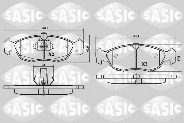 Sasic 6210048 - Kit de plaquettes de frein, frein à disque cwaw.fr