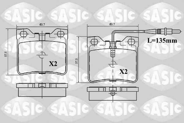 Sasic 6210047 - Kit de plaquettes de frein, frein à disque cwaw.fr