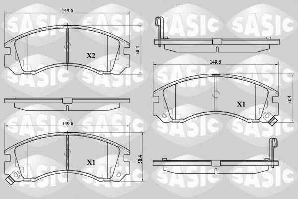 Sasic 6210059 - Kit de plaquettes de frein, frein à disque cwaw.fr