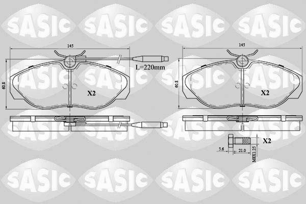 Sasic 6210058 - Kit de plaquettes de frein, frein à disque cwaw.fr