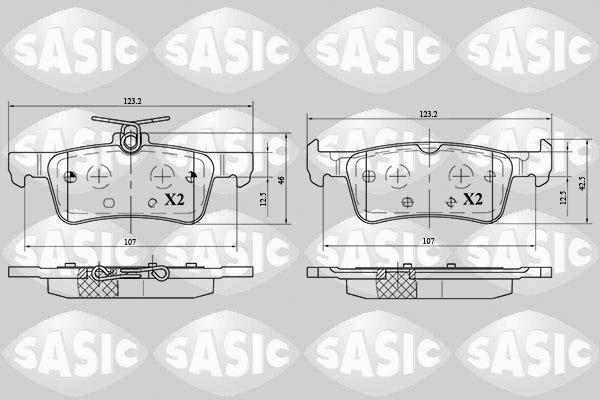 Sasic 6210053 - Kit de plaquettes de frein, frein à disque cwaw.fr