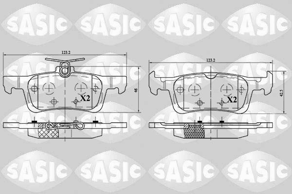 Sasic 6210052 - Kit de plaquettes de frein, frein à disque cwaw.fr