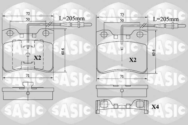 Sasic 6210065 - Kit de plaquettes de frein, frein à disque cwaw.fr