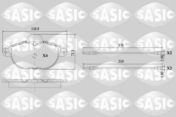 Sasic 6210068 - Kit de plaquettes de frein, frein à disque cwaw.fr