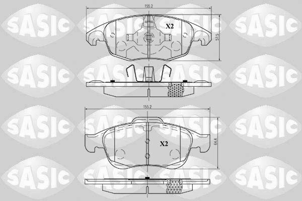 Sasic 6210009 - Kit de plaquettes de frein, frein à disque cwaw.fr