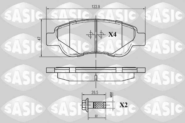 Sasic 6210006 - Kit de plaquettes de frein, frein à disque cwaw.fr