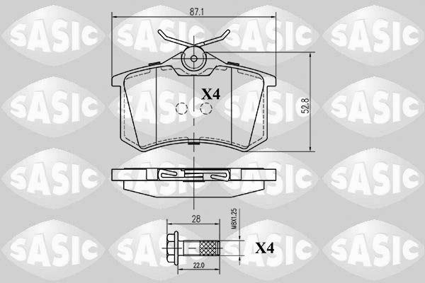 Sasic 6210001 - Kit de plaquettes de frein, frein à disque cwaw.fr