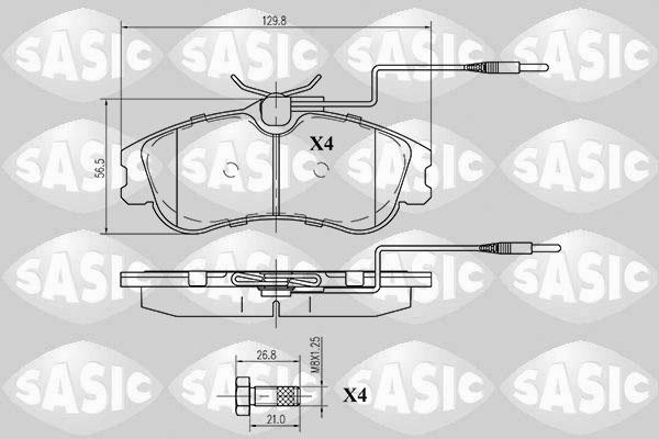 Sasic 6210007 - Kit de plaquettes de frein, frein à disque cwaw.fr