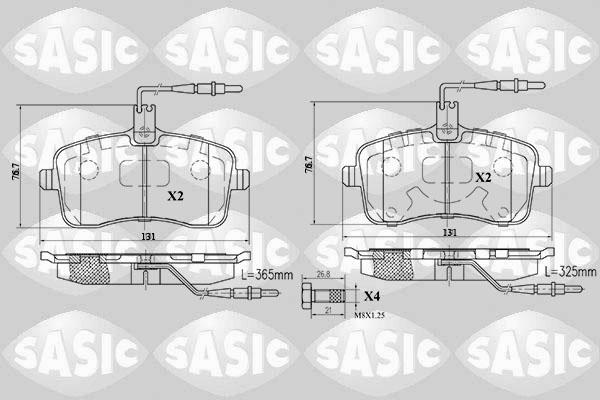 Sasic 6210019 - Kit de plaquettes de frein, frein à disque cwaw.fr