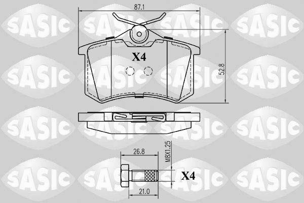 Sasic 6210014 - Kit de plaquettes de frein, frein à disque cwaw.fr