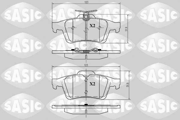 Sasic 6210016 - Kit de plaquettes de frein, frein à disque cwaw.fr