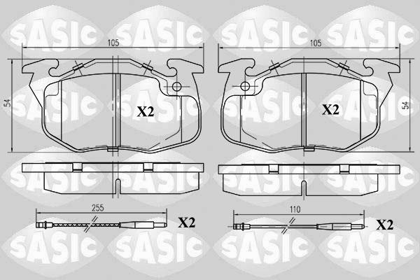 Sasic 6210013 - Kit de plaquettes de frein, frein à disque cwaw.fr