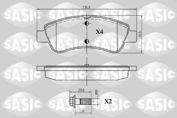 Sasic 6210012 - Kit de plaquettes de frein, frein à disque cwaw.fr