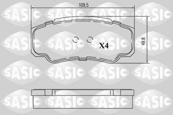 Sasic 6210089 - Kit de plaquettes de frein, frein à disque cwaw.fr