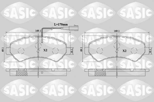 Sasic 6210084 - Kit de plaquettes de frein, frein à disque cwaw.fr