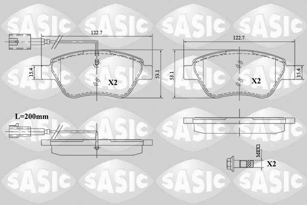 Sasic 6210081 - Kit de plaquettes de frein, frein à disque cwaw.fr