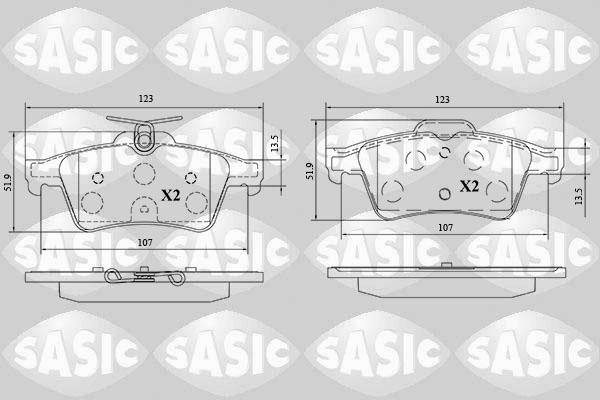 Sasic 6210088 - Kit de plaquettes de frein, frein à disque cwaw.fr