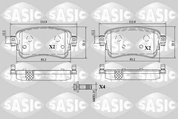 Sasic 6210083 - Kit de plaquettes de frein, frein à disque cwaw.fr