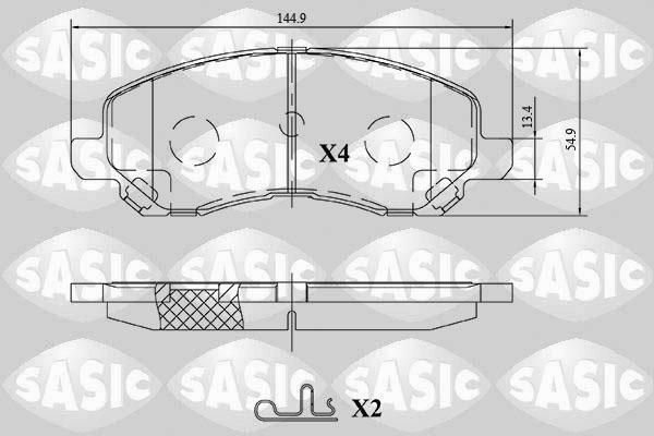 Sasic 6210087 - Kit de plaquettes de frein, frein à disque cwaw.fr