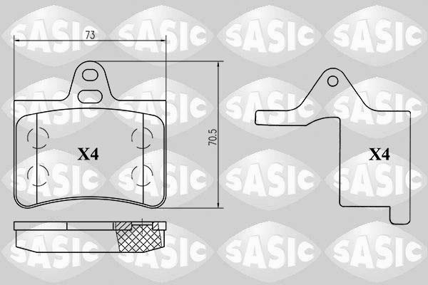 Sasic 6210034 - Kit de plaquettes de frein, frein à disque cwaw.fr