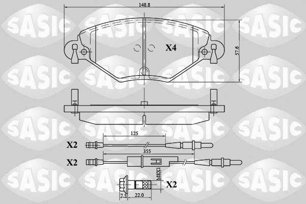 Sasic 6210035 - Kit de plaquettes de frein, frein à disque cwaw.fr