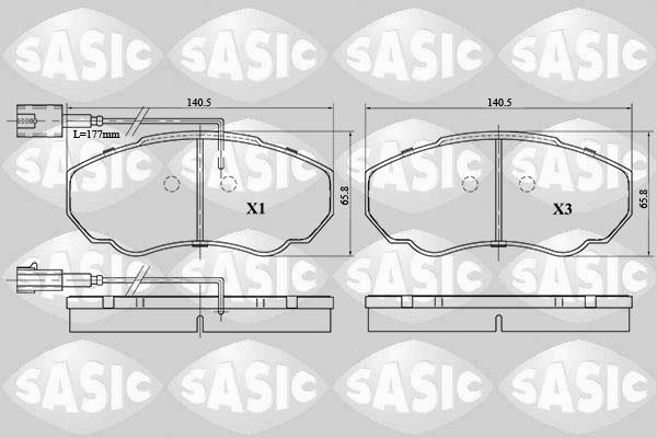 Sasic 6210036 - Kit de plaquettes de frein, frein à disque cwaw.fr