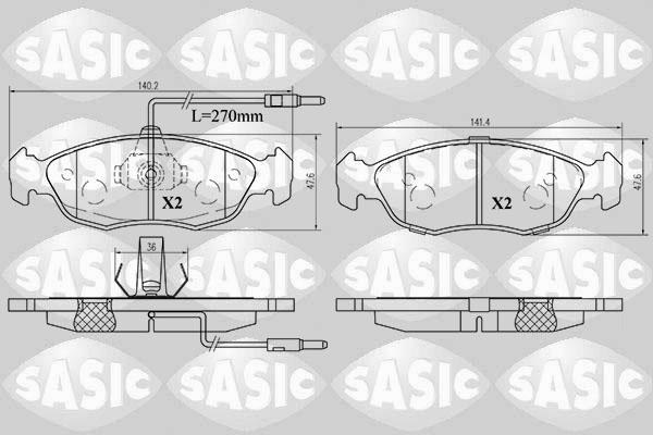 Sasic 6210031 - Kit de plaquettes de frein, frein à disque cwaw.fr