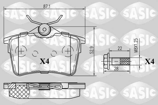 Sasic 6210038 - Kit de plaquettes de frein, frein à disque cwaw.fr