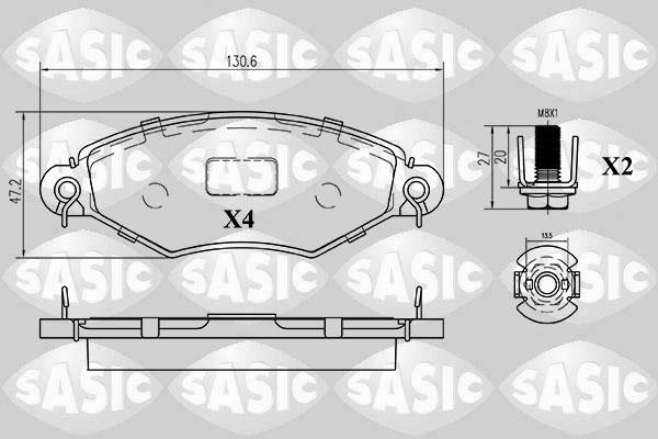 Sasic 6210033 - Kit de plaquettes de frein, frein à disque cwaw.fr