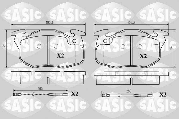 Sasic 6210032 - Kit de plaquettes de frein, frein à disque cwaw.fr