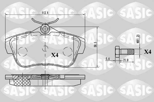 Sasic 6210037 - Kit de plaquettes de frein, frein à disque cwaw.fr