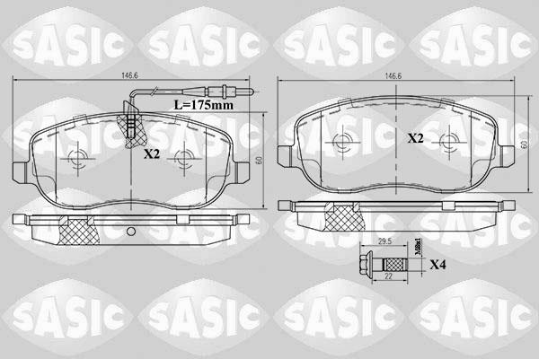 Sasic 6210029 - Kit de plaquettes de frein, frein à disque cwaw.fr