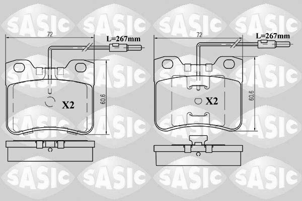 Sasic 6210024 - Kit de plaquettes de frein, frein à disque cwaw.fr