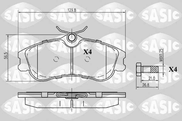 Sasic 6210026 - Kit de plaquettes de frein, frein à disque cwaw.fr