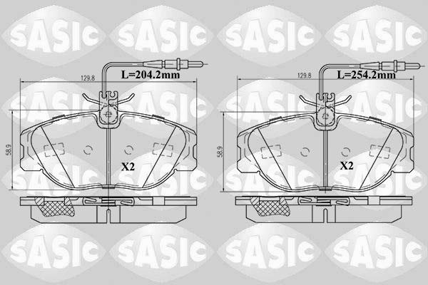 Sasic 6210028 - Kit de plaquettes de frein, frein à disque cwaw.fr