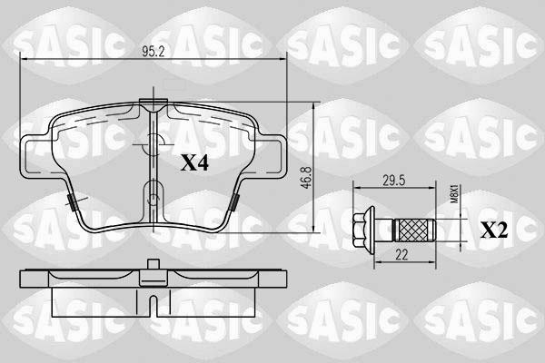 Sasic 6210023 - Kit de plaquettes de frein, frein à disque cwaw.fr