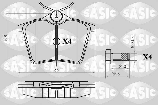 Sasic 6210022 - Kit de plaquettes de frein, frein à disque cwaw.fr