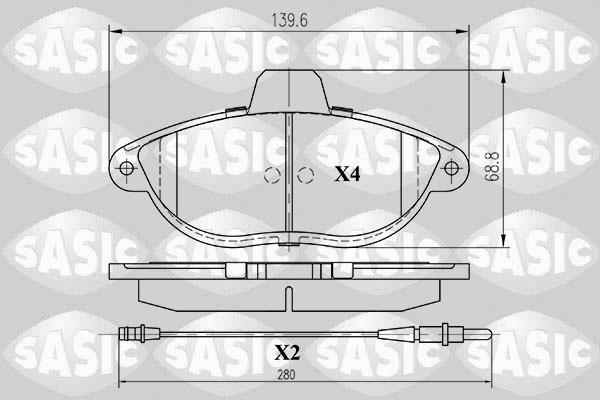 Sasic 6210027 - Kit de plaquettes de frein, frein à disque cwaw.fr