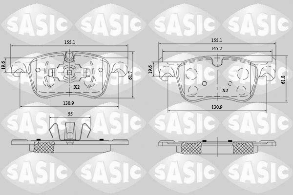 Sasic 6210073 - Kit de plaquettes de frein, frein à disque cwaw.fr