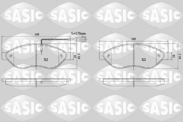 Sasic 6210072 - Kit de plaquettes de frein, frein à disque cwaw.fr