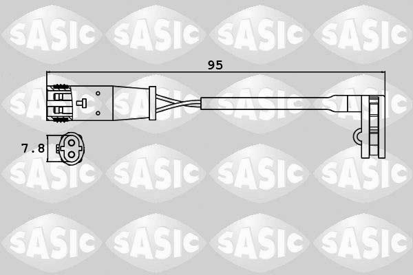 Sasic 6236008 - Contact d'avertissement, usure des plaquettes de frein cwaw.fr