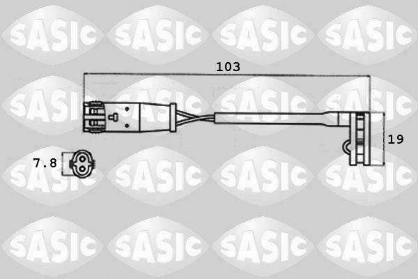 Sasic 6236007 - Contact d'avertissement, usure des plaquettes de frein cwaw.fr