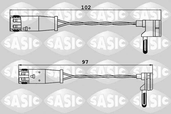 Sasic 6236033 - Contact d'avertissement, usure des plaquettes de frein cwaw.fr