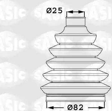 Sasic 1906050 - Joint-soufflet, arbre de commande cwaw.fr