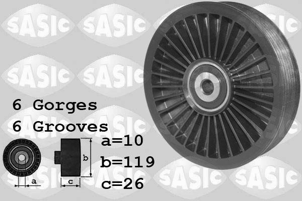 Sasic 1624062 - Poulie renvoi / transmission, courroie trapézoïdale à nervures cwaw.fr